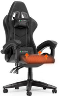 Bigzzia Heated Ergonomic Gaming Chair — Lumbar Support, 360° Swivel, Racing Style