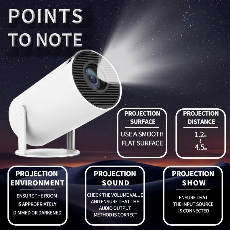 Portable Android WiFi Projector — Bluetooth, Remote, Home Theater & Outdoor