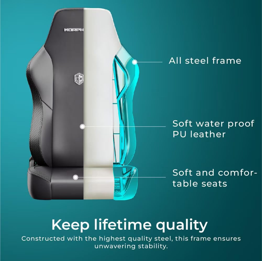 C-XL23B Ergonomic Gaming Chair — Grey, Adjustable, Comfortable Backrest
