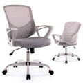 Ergonomic Mid-Back Mesh Office Chair — Lumbar Support, Rolling Swivel