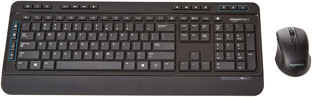 Full-Size Wireless Keyboard & Mouse Combo — QWERTY, 2.4GHz, Pack of 10