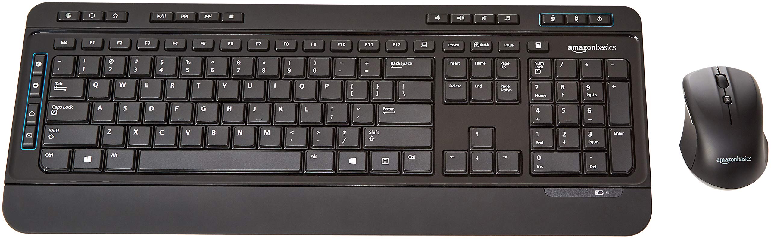 Full-Size Wireless Keyboard & Mouse Combo — QWERTY, 2.4GHz, Pack of 10