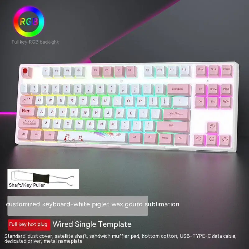 87-Key Hot-Swap RGB Mechanical Gaming Keyboard — Swappable Axis, Multiple Colors