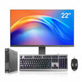 Lenovo ThinkCentre Tiny Refurbished Mini PC + 22" FHD Monitor — i5, 16GB, 512GB SSD