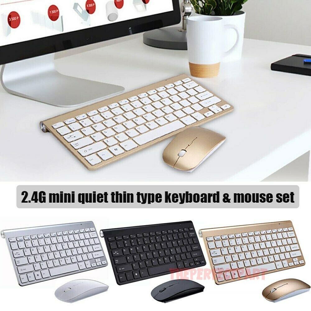 Mini Wireless Keyboard & Mouse Set — Waterproof, Mac & PC Compatible