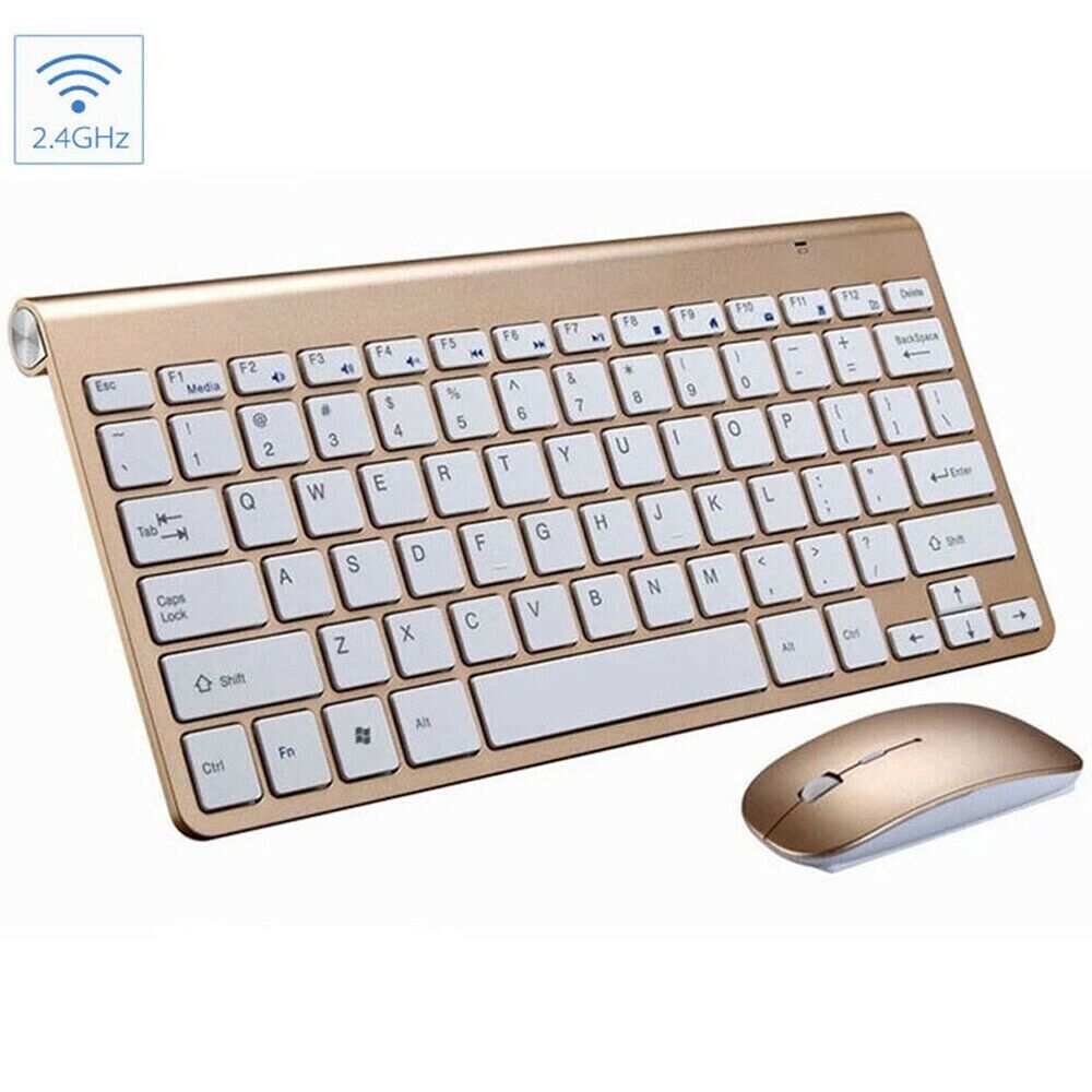 Mini Wireless Keyboard & Mouse Set — Waterproof, Mac & PC Compatible