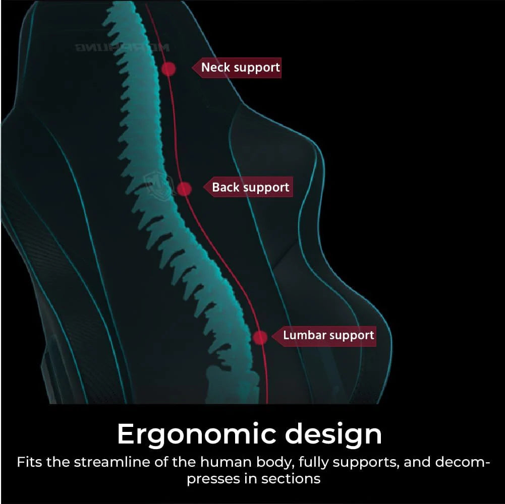 C-XL23B Ergonomic Gaming Chair — Grey, Adjustable, Comfortable Backrest