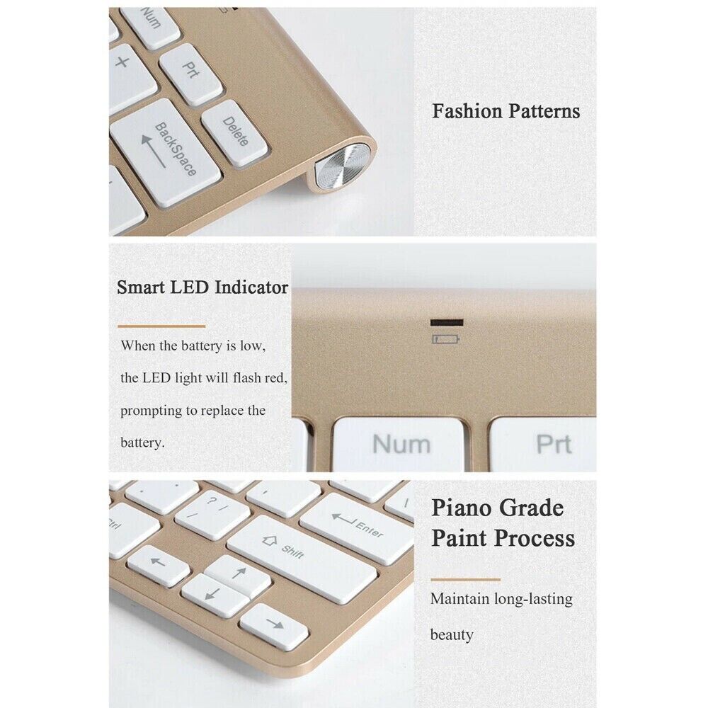 Mini Wireless Keyboard & Mouse Set — Waterproof, Mac & PC Compatible