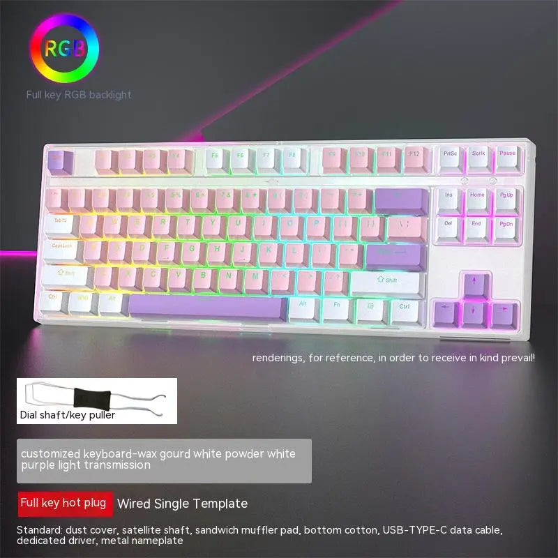 87-Key Hot-Swap RGB Mechanical Gaming Keyboard — Swappable Axis, Multiple Colors