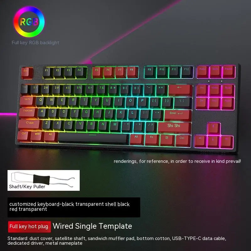 87-Key Hot-Swap RGB Mechanical Gaming Keyboard — Swappable Axis, Multiple Colors